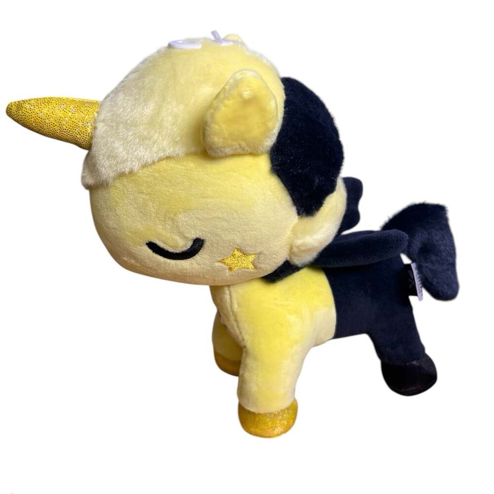 Tokidoki Solara Unicorno Plush Yellow Black Gold Horn 7.5" Aurora Sky Stuffed